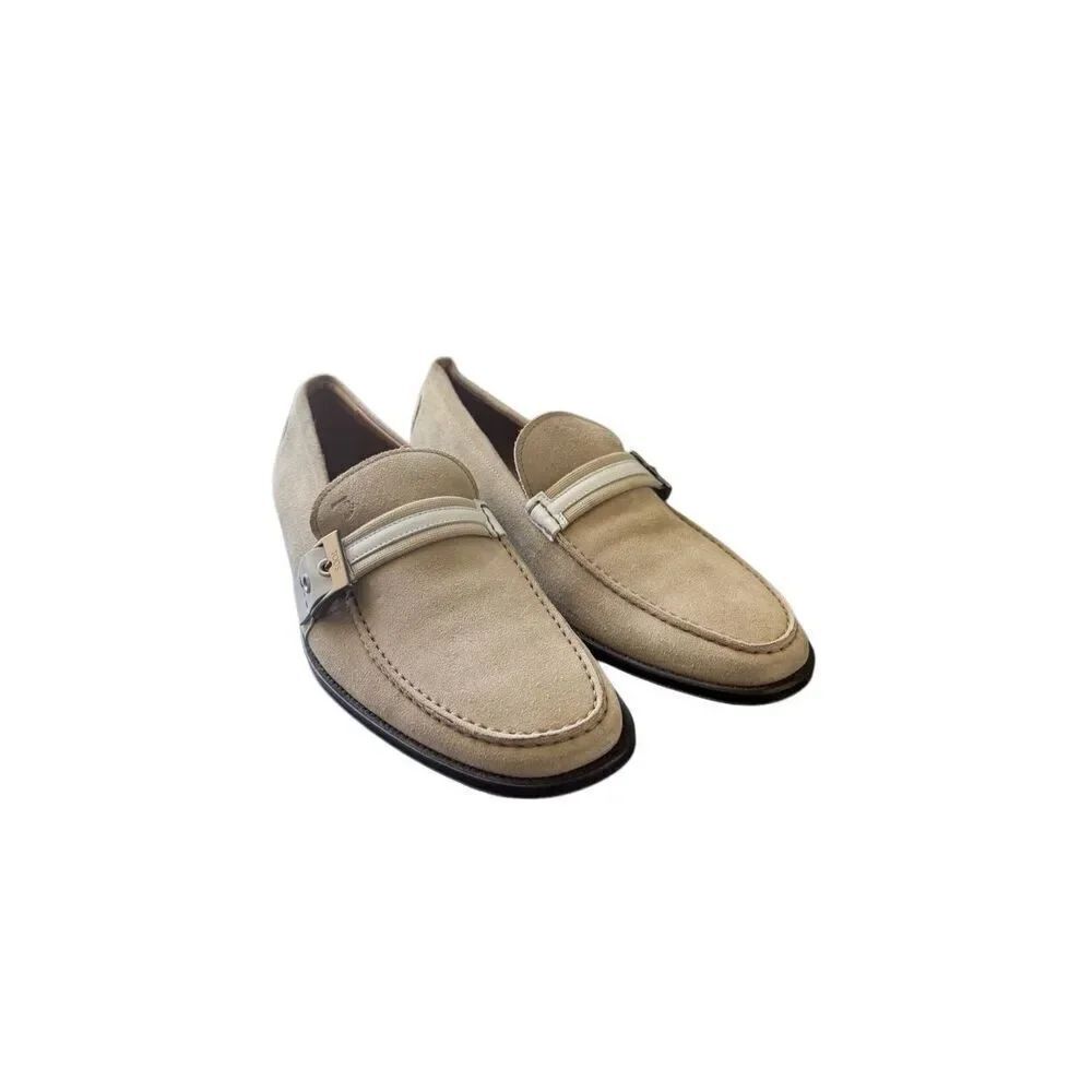 Tod's Womens Beige Suede Slip On Round Toe Casual Loafers Flat Shoes Size 10.5 - Picture 11 of 16